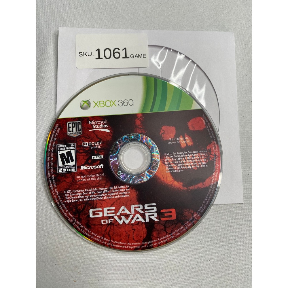 Gears of War 3 Xbox 360